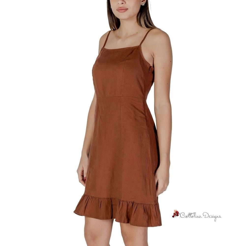 Brown Linen Dress