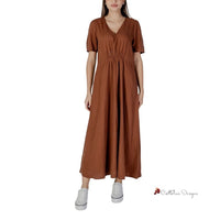 Brown Linen Dress