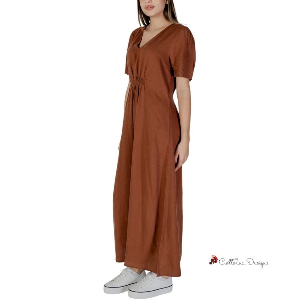 Brown Linen Dress