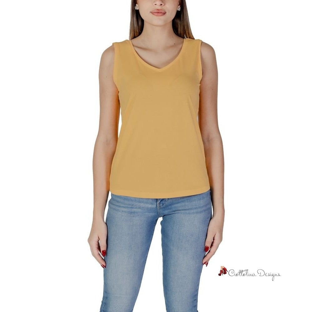 Yellow Cotton Tops & T-Shirt