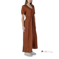 Brown Linen Dress