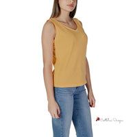 Yellow Cotton Tops & T-Shirt