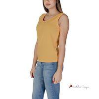 Yellow Cotton Tops & T-Shirt