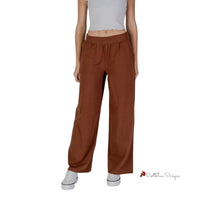 Brown Cotton Jeans & Pant