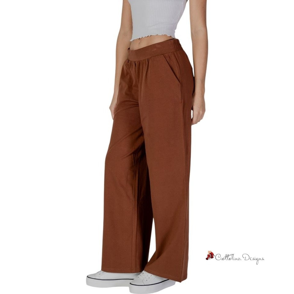 Brown Cotton Jeans & Pant