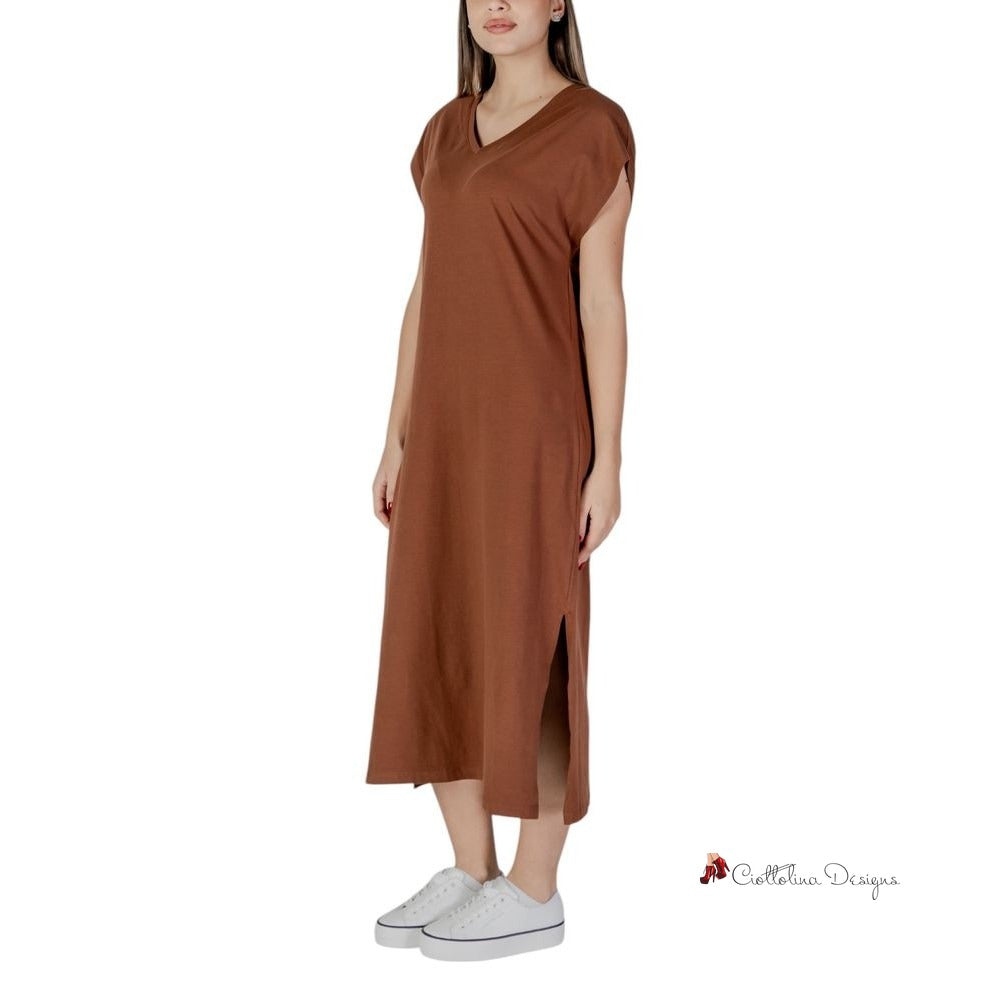 Brown Cotton Dress