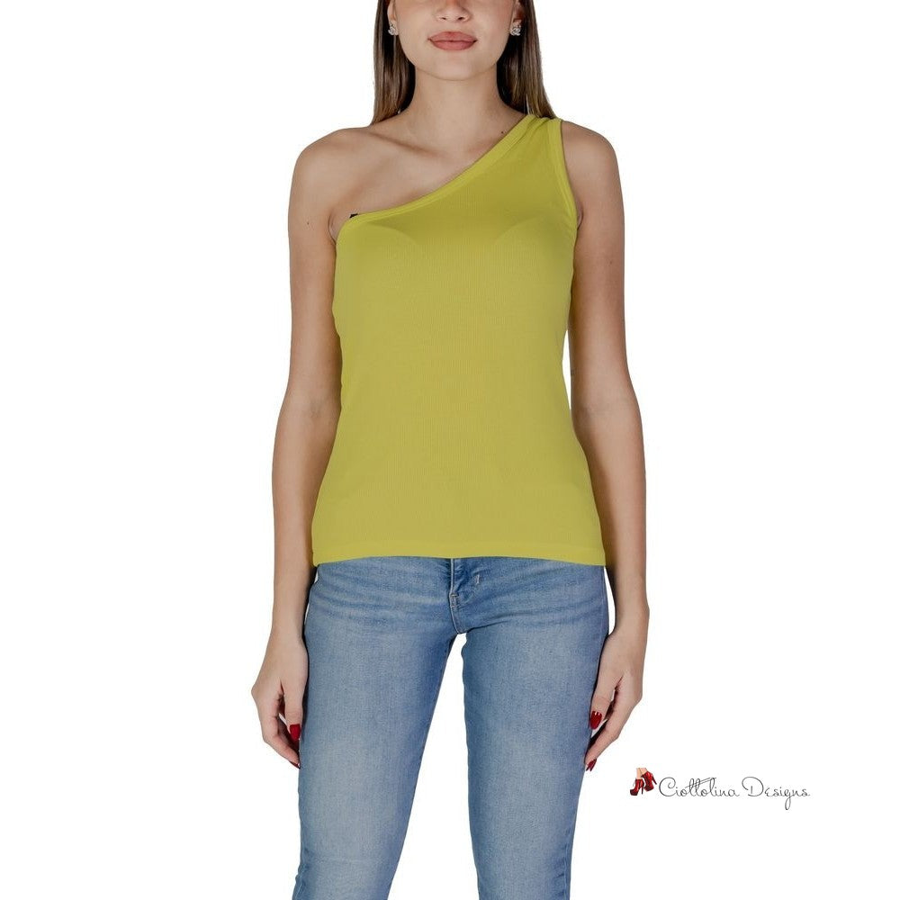 Yellow Cotton Tops & T-Shirt