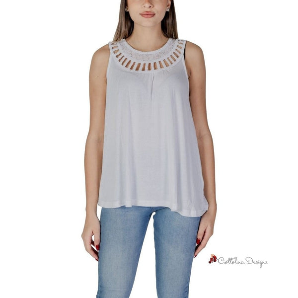 White Viscose Tops & T-Shirt