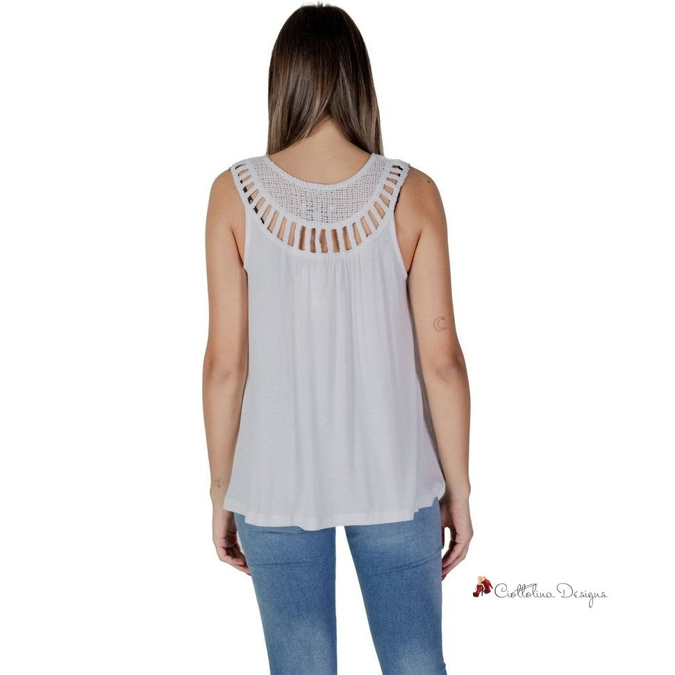 White Viscose Tops & T-Shirt