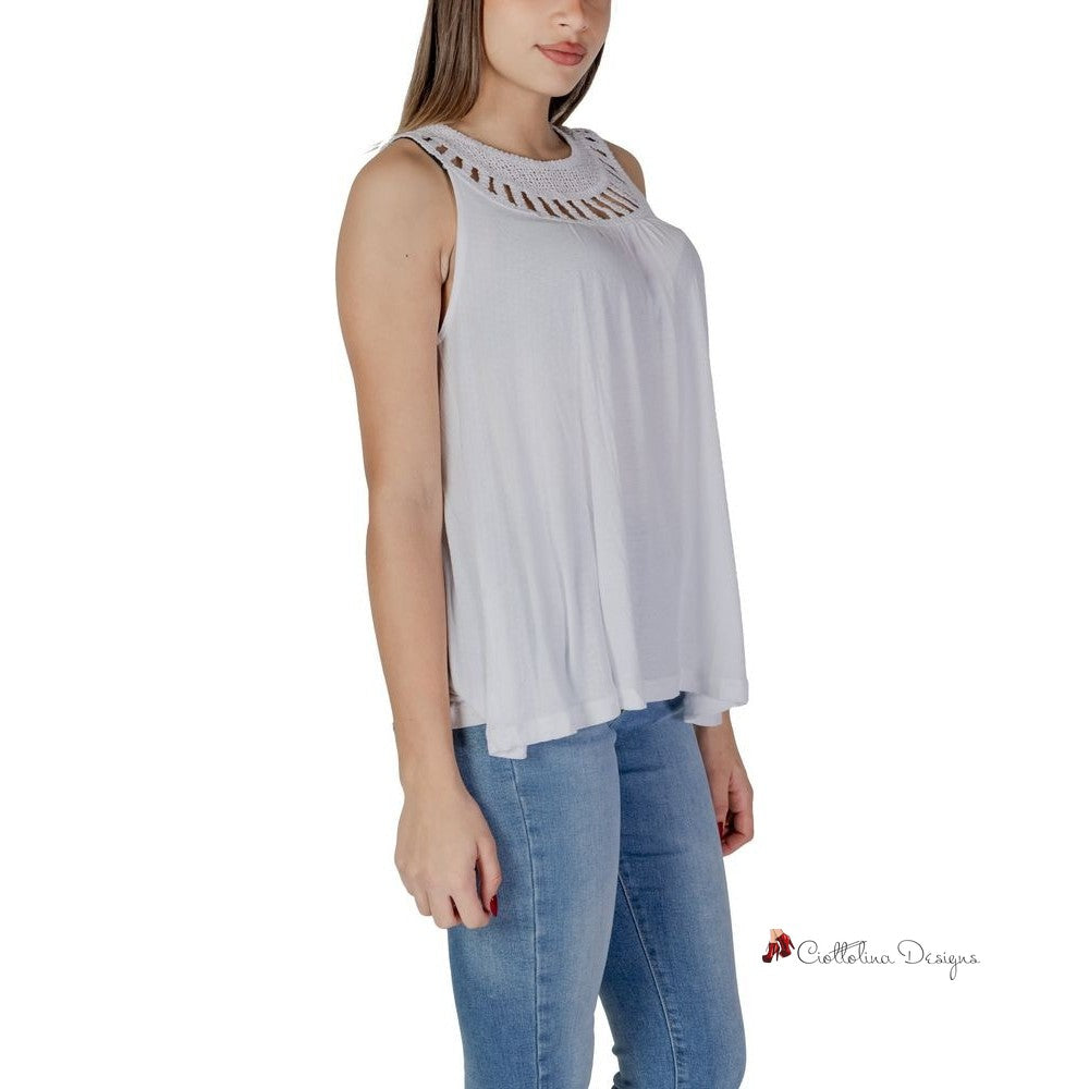 White Viscose Tops & T-Shirt