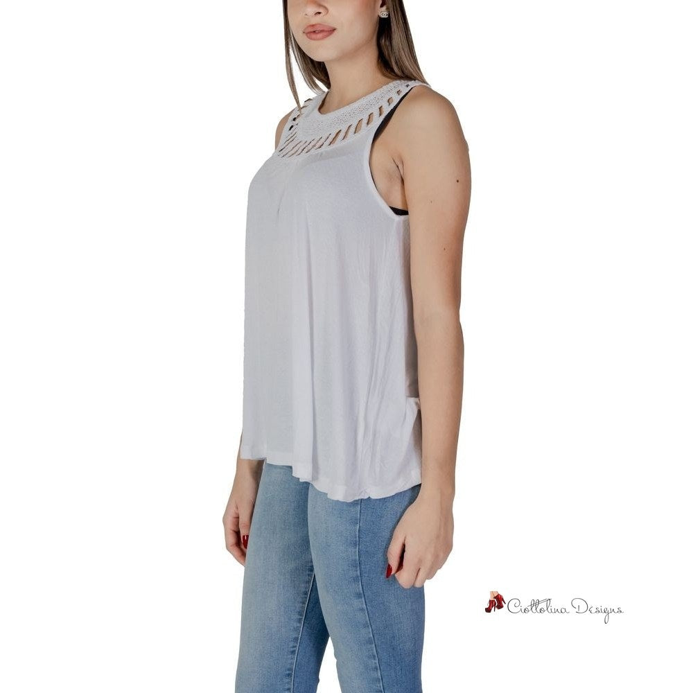 White Viscose Tops & T-Shirt