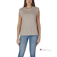 Beige Viscose Tops & T-Shirt