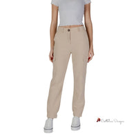 Beige Polyester Jeans & Pant