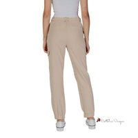 Beige Polyester Jeans & Pant