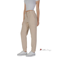 Beige Polyester Jeans & Pant