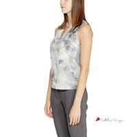 Gray Polyester Tops & T-Shirt