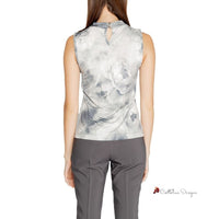 Gray Polyester Tops & T-Shirt