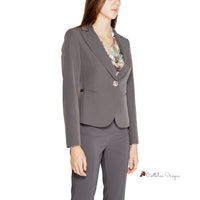 Gray Polyester Suits & Blazer