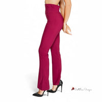 Bordeaux Polyester Jeans & Pant