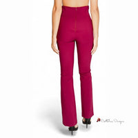 Bordeaux Polyester Jeans & Pant