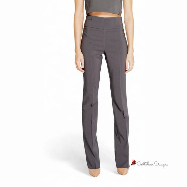 Gray Polyester Jeans & Pant