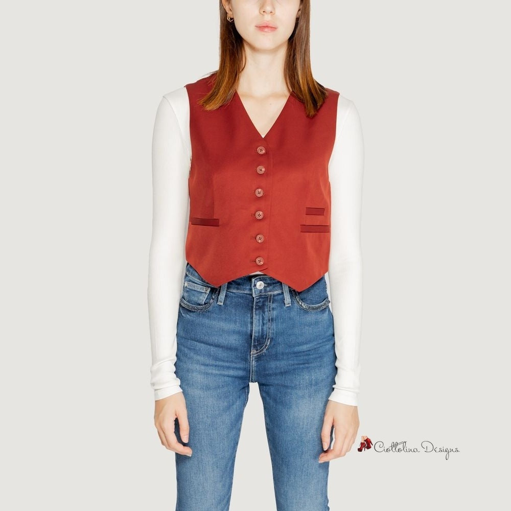 Red Polyester Vest