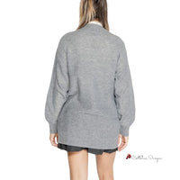 Gray Polyester Sweater