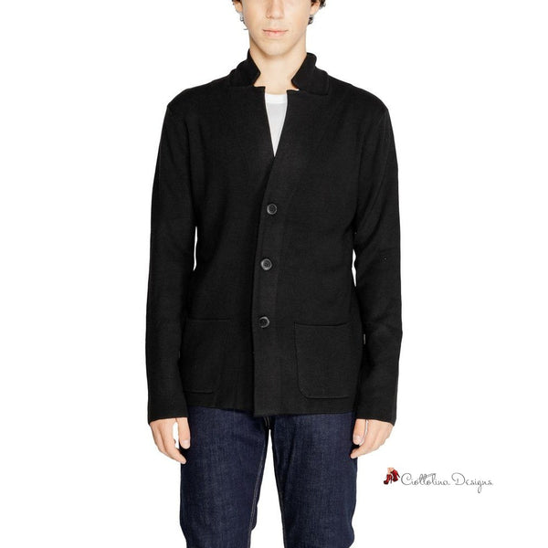 Black Wool Cardigan