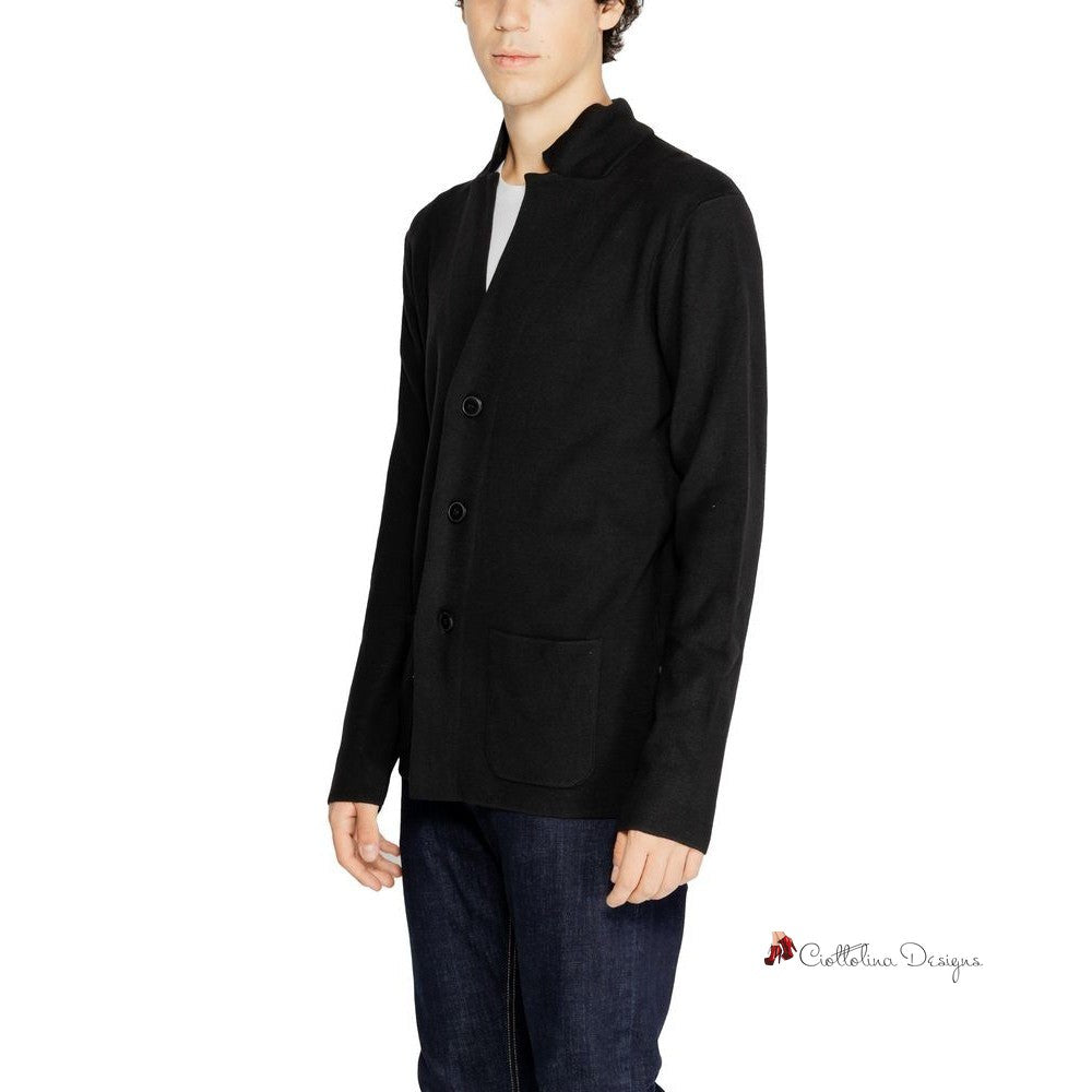 Black Wool Cardigan