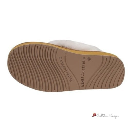 Beige Suede Flat Shoe