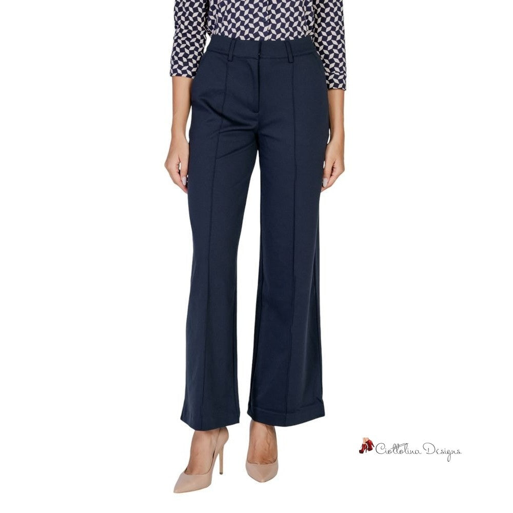 Blue Polyester Jeans & Pant