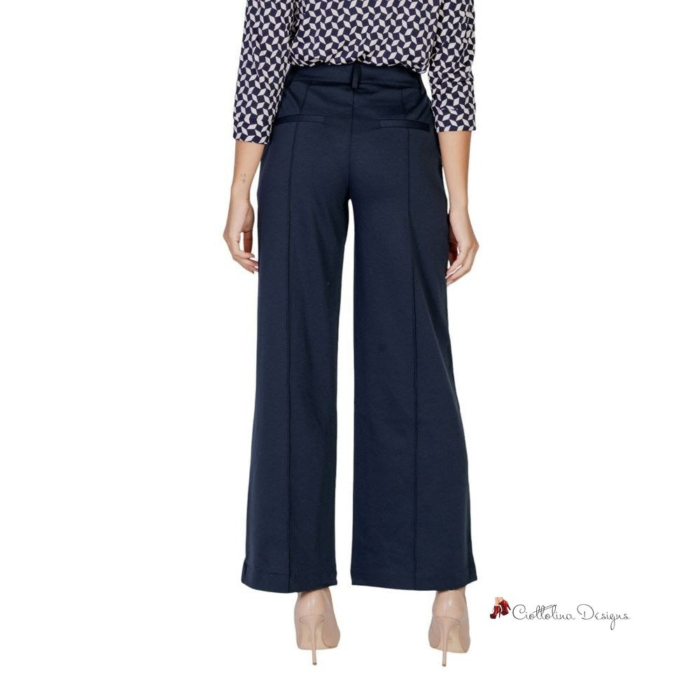 Blue Polyester Jeans & Pant