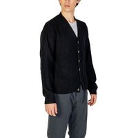 Black Polyester Cardigan