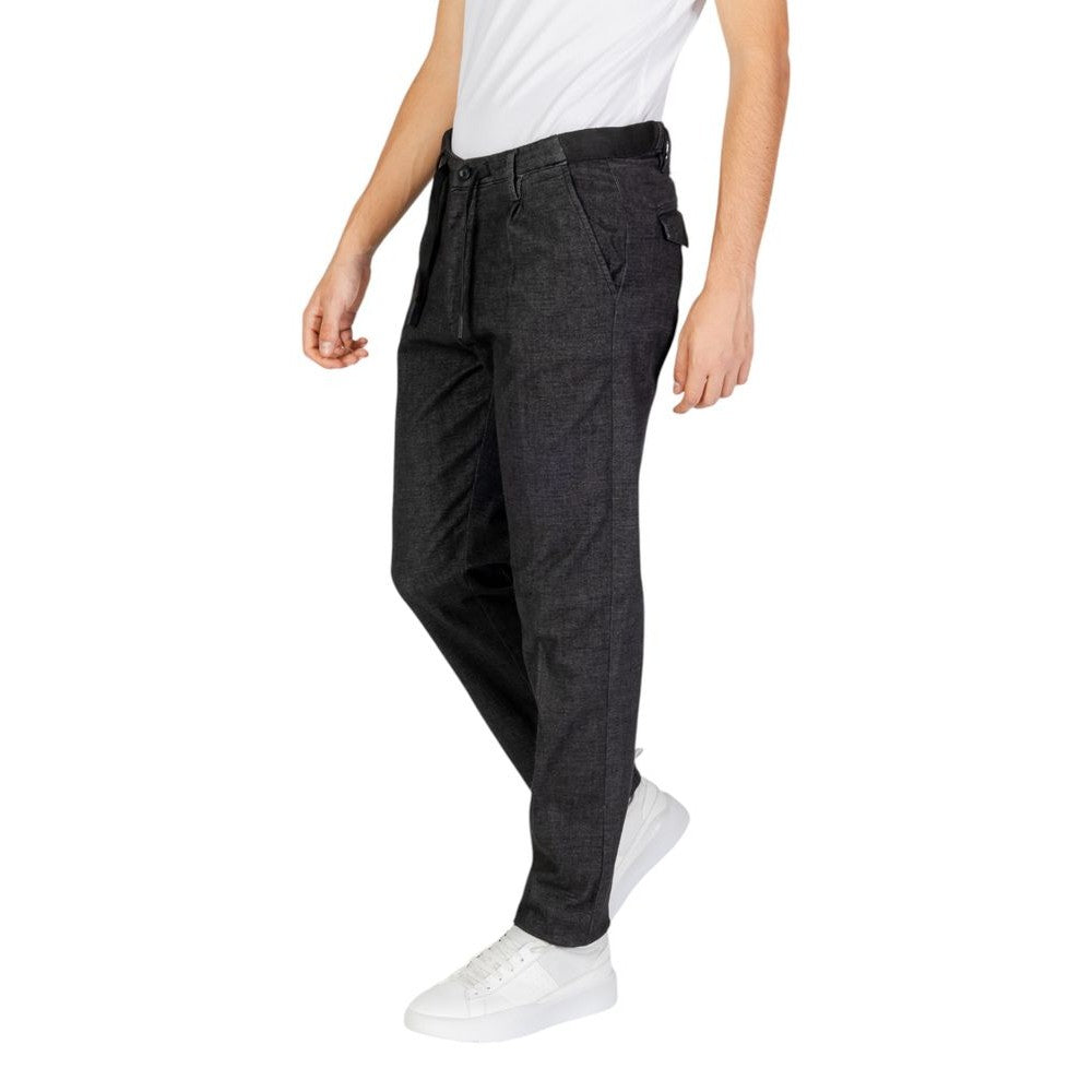 Black Cotton Jeans & Pant