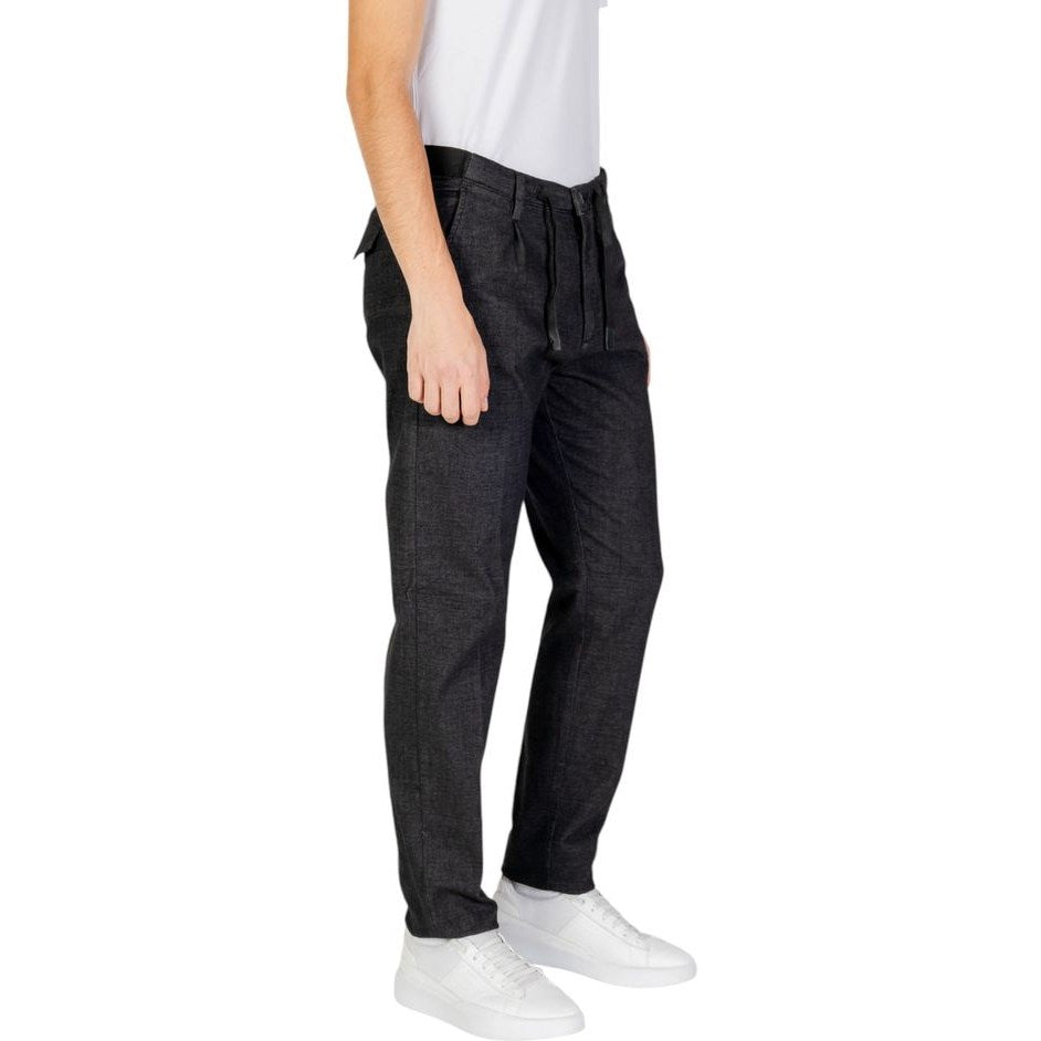 Black Cotton Jeans & Pant