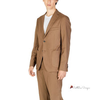 Beige Polyester Blazer