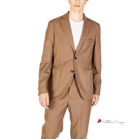 Beige Polyester Blazer