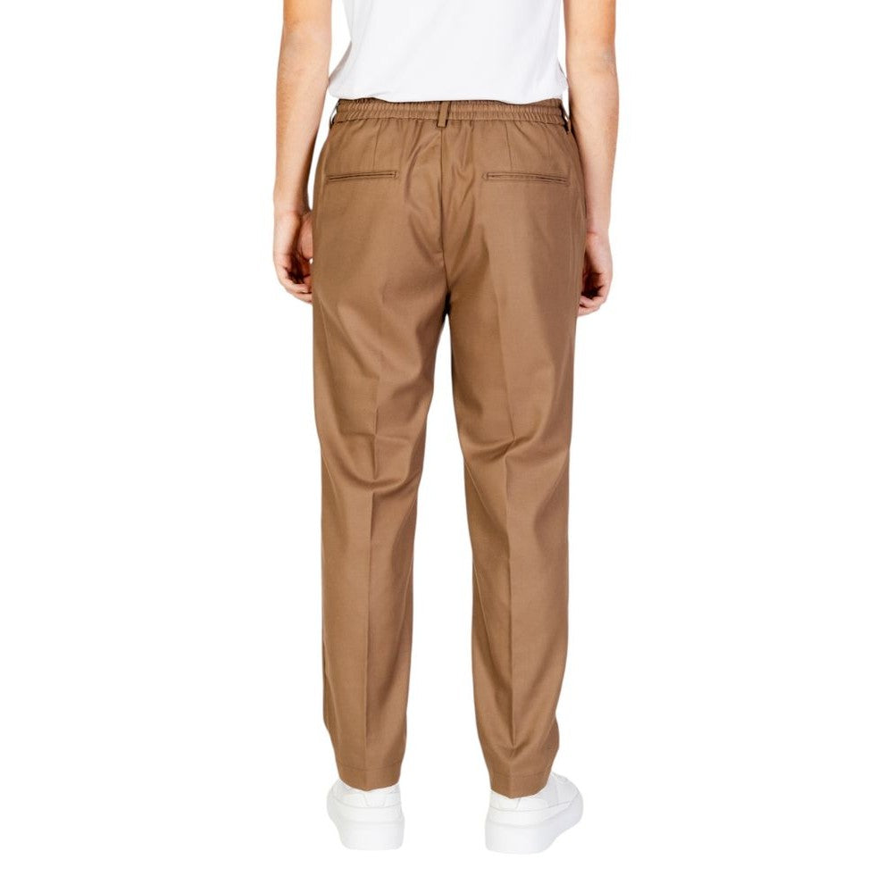 Beige Polyester Jeans & Pant