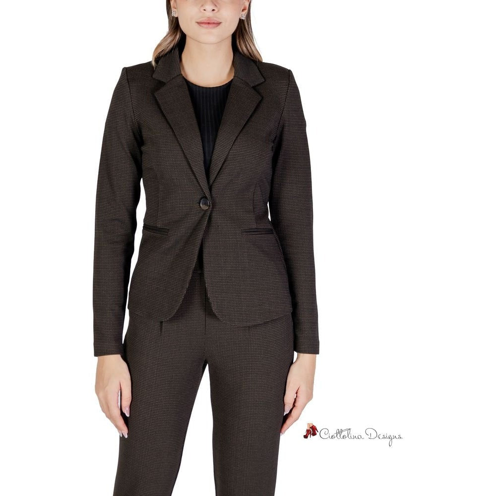 Brown Polyester Suits & Blazer