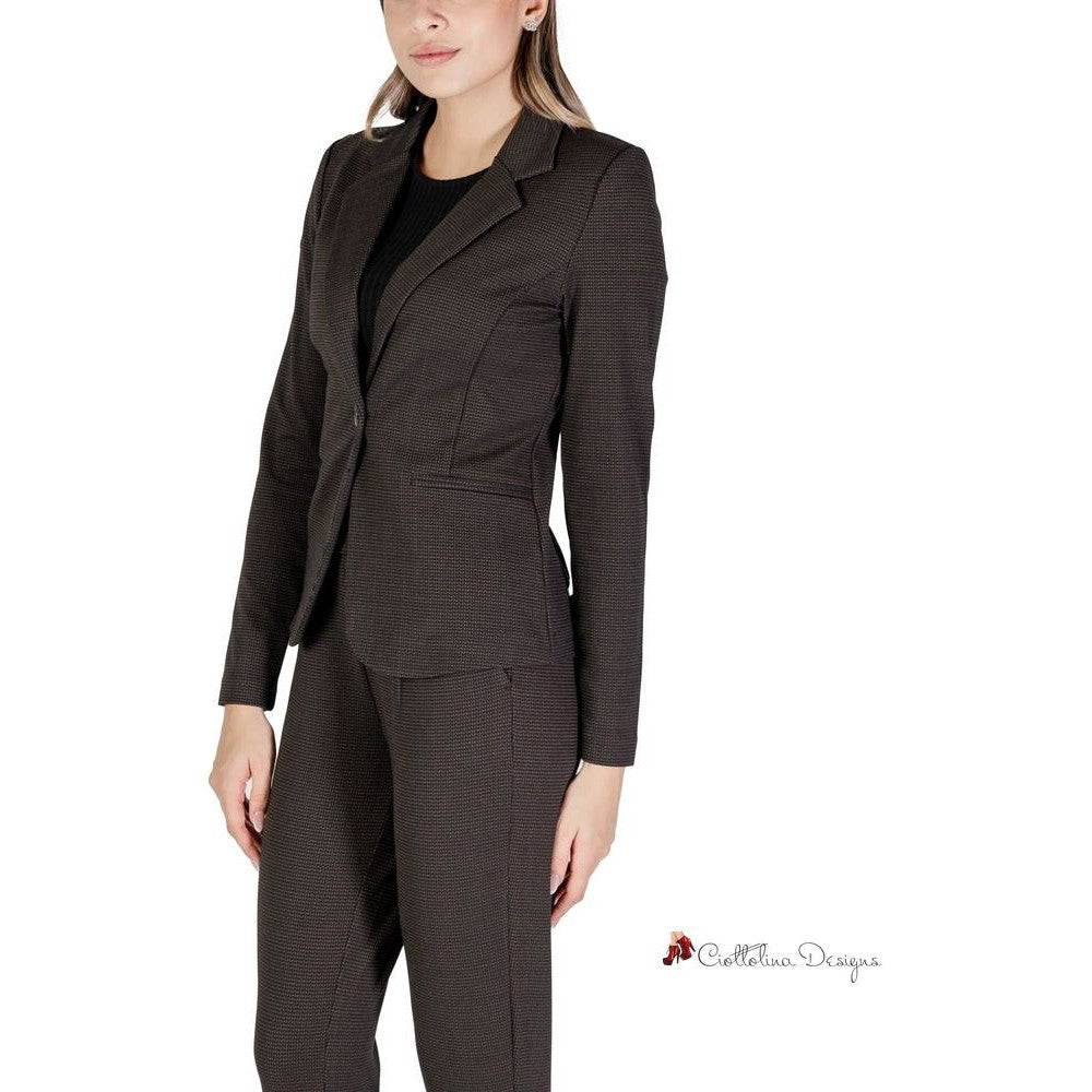 Brown Polyester Suits & Blazer