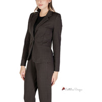 Brown Polyester Suits & Blazer