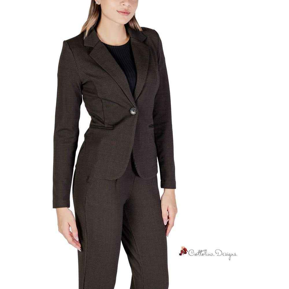 Brown Polyester Suits & Blazer