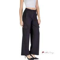 Black Polyester Jeans & Pant