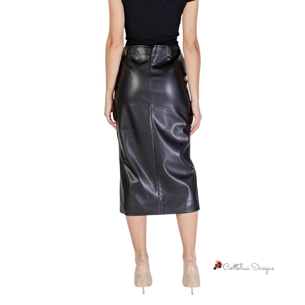 Black Polyester Skirt