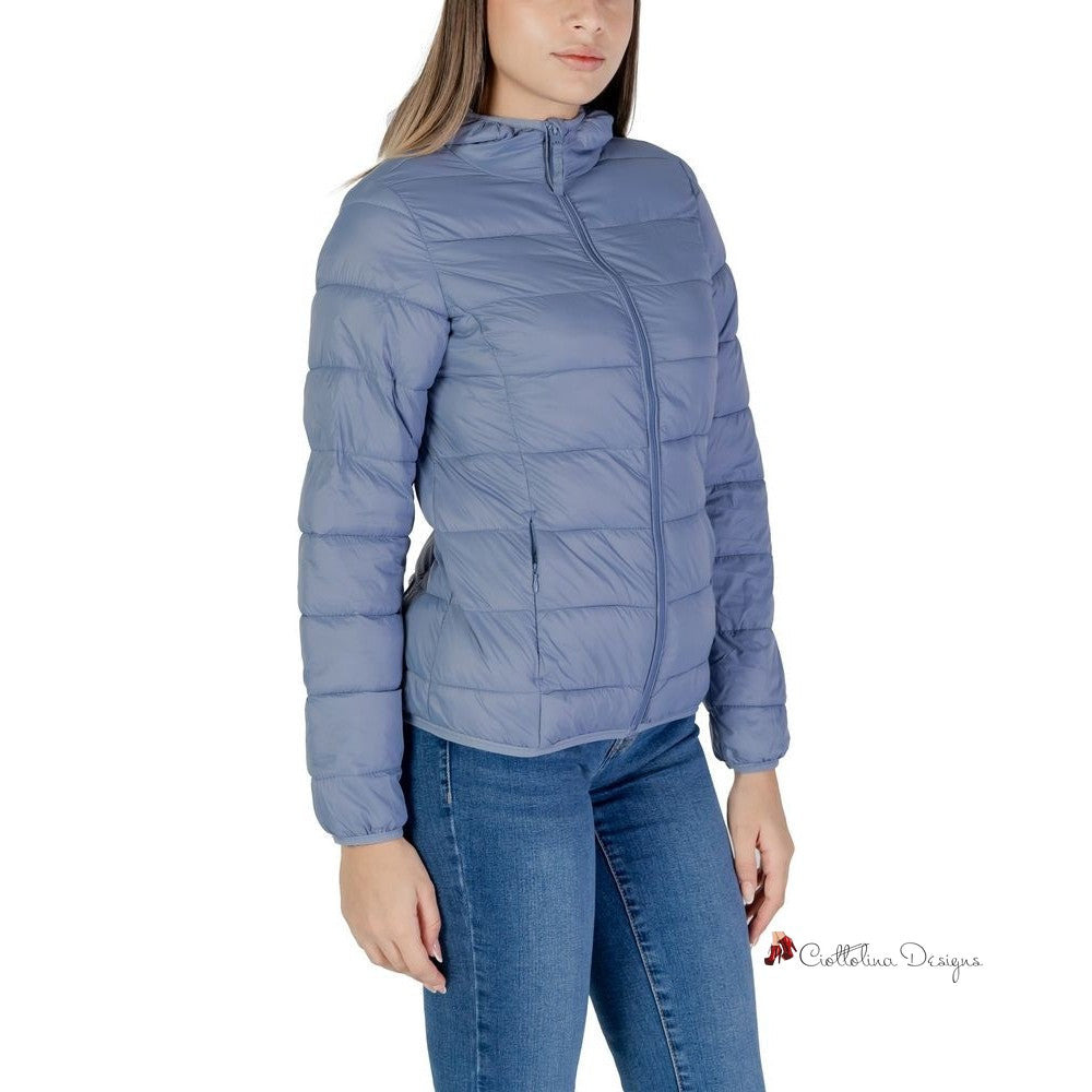 Blue Nylon Jackets & Coat