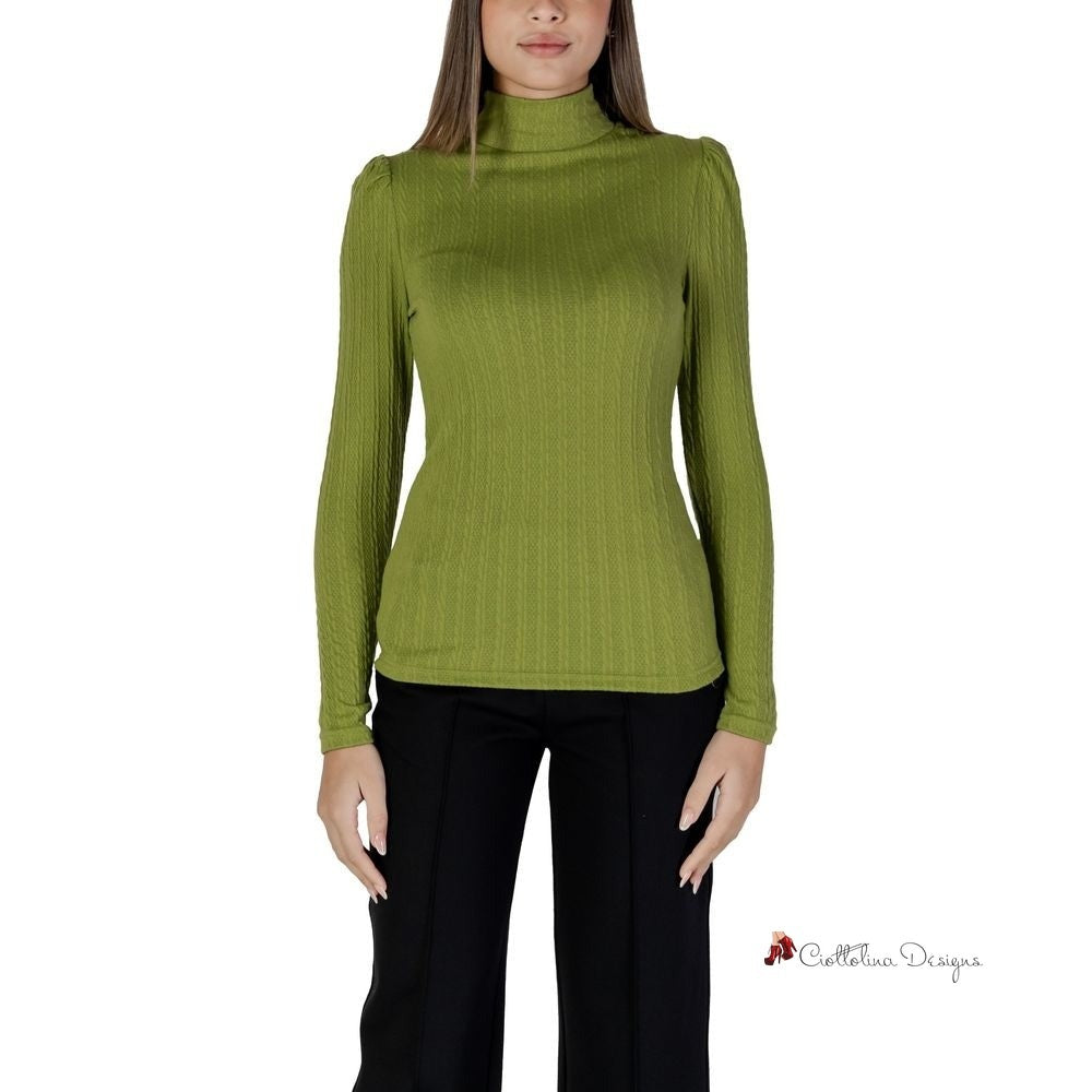 Green Polyester Tops & T-Shirt