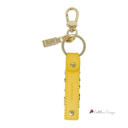 Yellow Leather Keychain