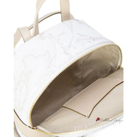 White Synthetic Leather Backpack