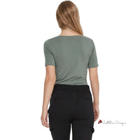 Green Viscose Tops & T-Shirt