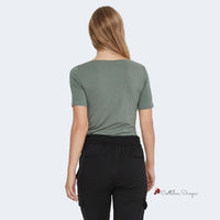 Green Viscose Tops & T-Shirt